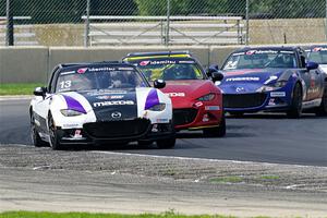 Robert Noaker's, Jared Thomas', Gresham Wagner's and Aaron Jeansonne's Mazda MX-5 Cups