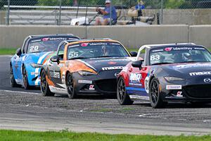 Nate Cicero's, Jonathan Neudorf's and Hernan Palermo's Mazda MX-5 Cups