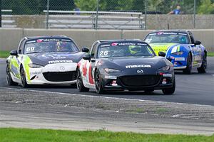 Peter Atwater's, Anthony McIntosh's and Woody Heimann's Mazda MX-5 Cups