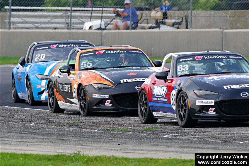 Nate Cicero's, Jonathan Neudorf's and Hernan Palermo's Mazda MX-5 Cups