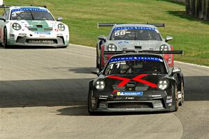 Dimitri Dimakos', T.J. Fischer's and Kay van Berlo's Porsche GT3 Cups