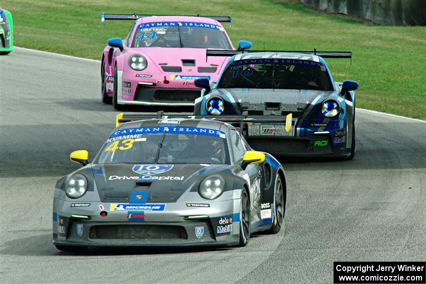 Mark Kvamme's, Pedro Torres' and Moisey Uretsky's Porsche GT3 Cups