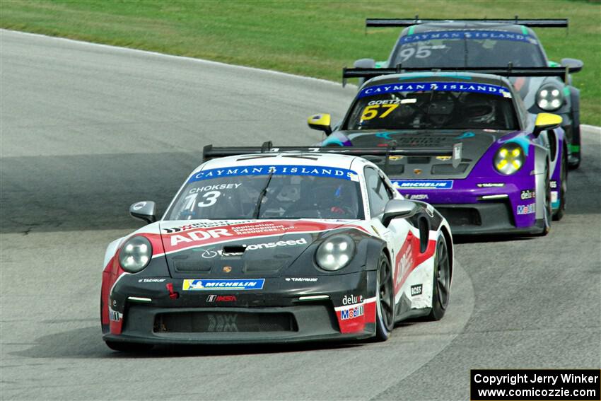 Varun Choksey's, John Goetz's and Conor Flynn's Porsche GT3 Cups