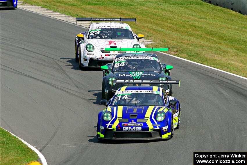 James Sofronas', Marco Cirone's and Jordan Wallace's Porsche GT3 Cups
