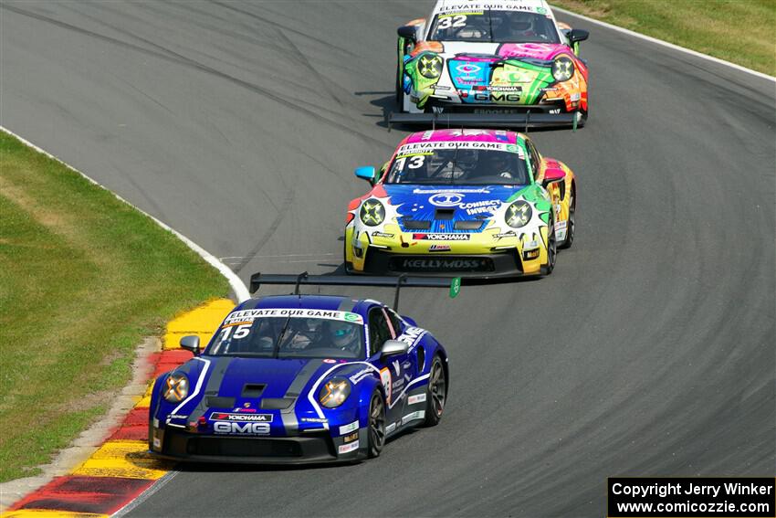 Yves Baltas', Todd Parriott's and Kyle Washington's Porsche GT3 Cups
