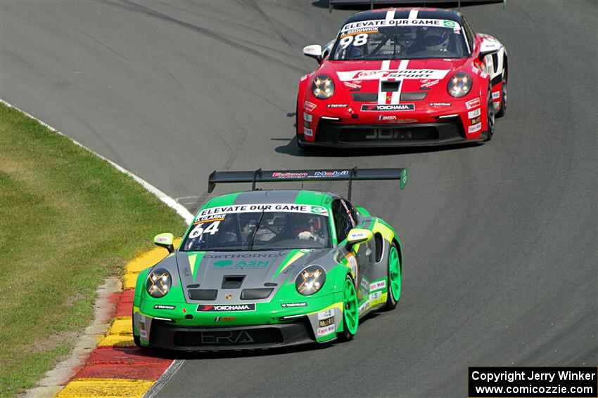 Dan Clarke's and Alex Sedgwick's Porsche GT3 Cups