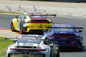 Jeff Mosing's, Colin Kaminsky's and Zachary Vanier's Porsche GT3 Cups