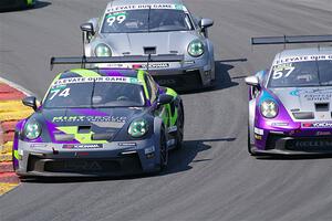 Kenton King's, John Goetz's and Alan Metni's Porsche GT3 Cups