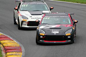 Kazuhisa Urabe's and Christian Weir's Toyota GR86s