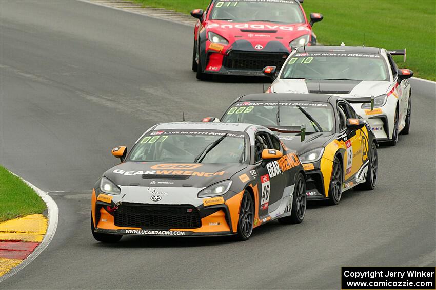 Lucas Weisenberg's, Jordan RickSegrini's, Christian Weir's and Steven Clemons's Toyota GR86s