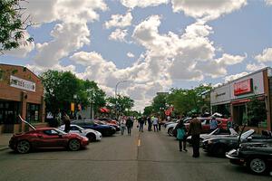 An overall view of West Broadway in Robbinsdale during the Wheels of Italy Car Show.