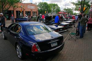 A Maserati GranTurisno S and several Alfa Romeo Spiders.