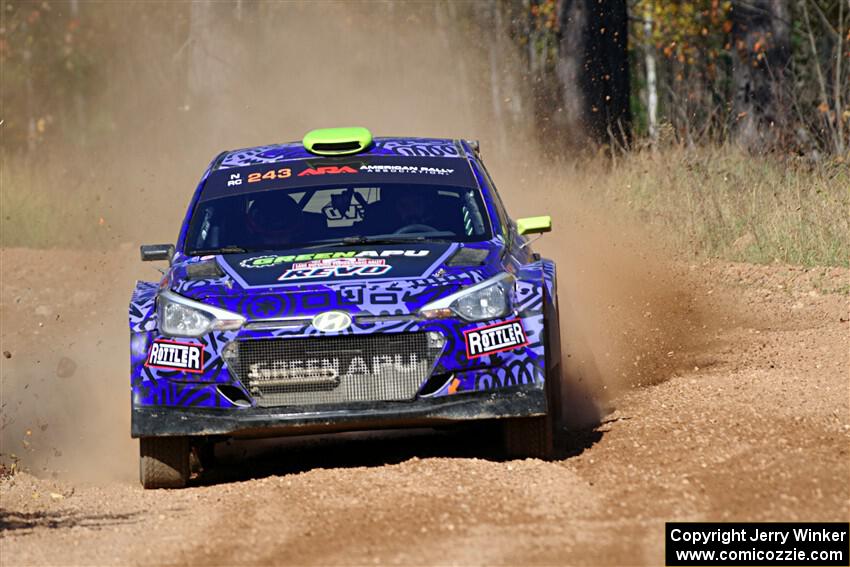 Patrick Gruszka / Florian Barral Hyundai i20 R5 on SS12, Two Mile Creek II.