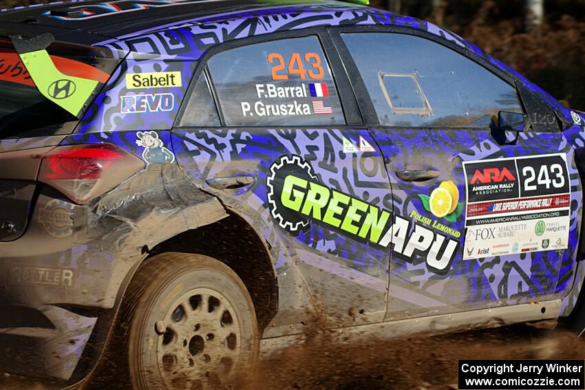 Patrick Gruszka / Florian Barral Hyundai i20 R5 on SS12, Two Mile Creek II.