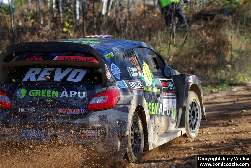 Alastair Scully / Stefan Trajkov Mitsubishi Mirage RS on SS12, Two Mile Creek II.