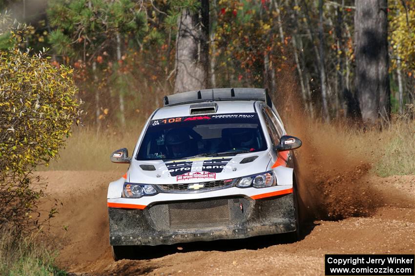 Arek Bialobrzeski / Aris Mantopoulos Chevy Sonic LS on SS12, Two Mile Creek II.