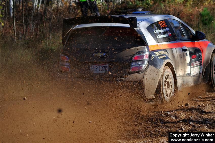 Arek Bialobrzeski / Aris Mantopoulos Chevy Sonic LS on SS12, Two Mile Creek II.