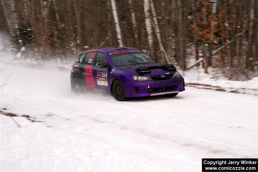 Silas Himes / Guinevere Himes Subaru WRX STi on SS1, Nemadji Trail East I.