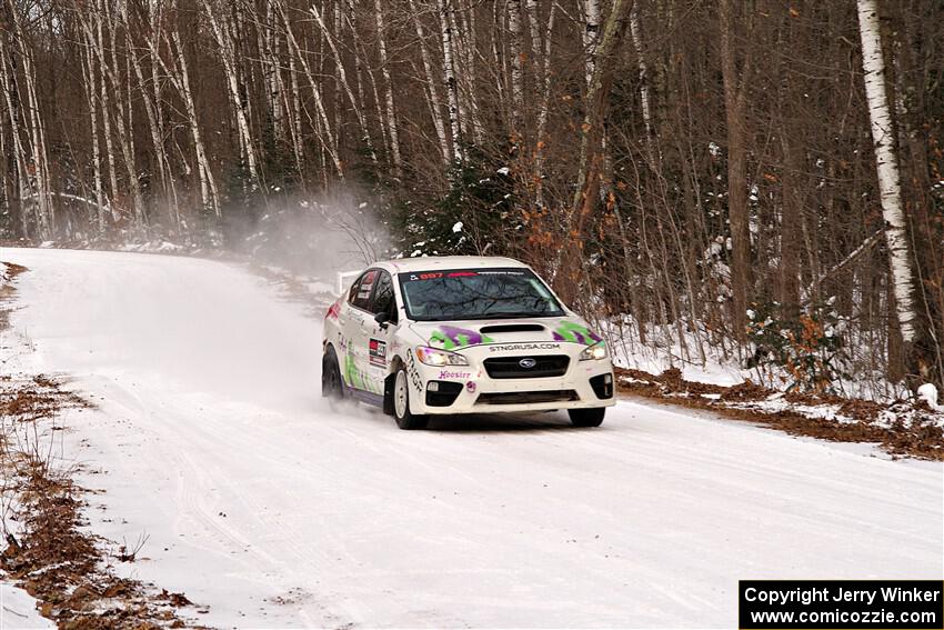 Jamey Randall / Andrew Rausch Subaru WRX on SS1, Nemadji Trail East I.