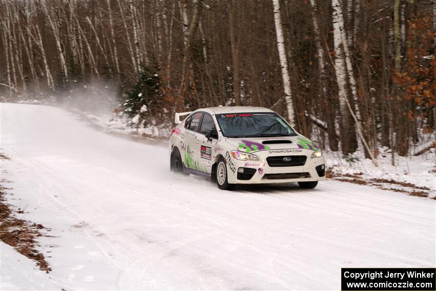 Jamey Randall / Andrew Rausch Subaru WRX on SS1, Nemadji Trail East I.