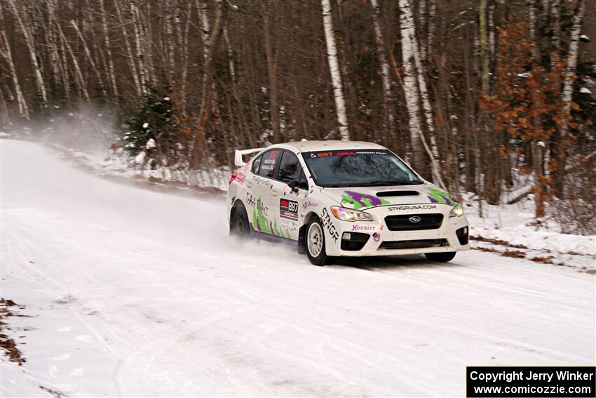 Jamey Randall / Andrew Rausch Subaru WRX on SS1, Nemadji Trail East I.