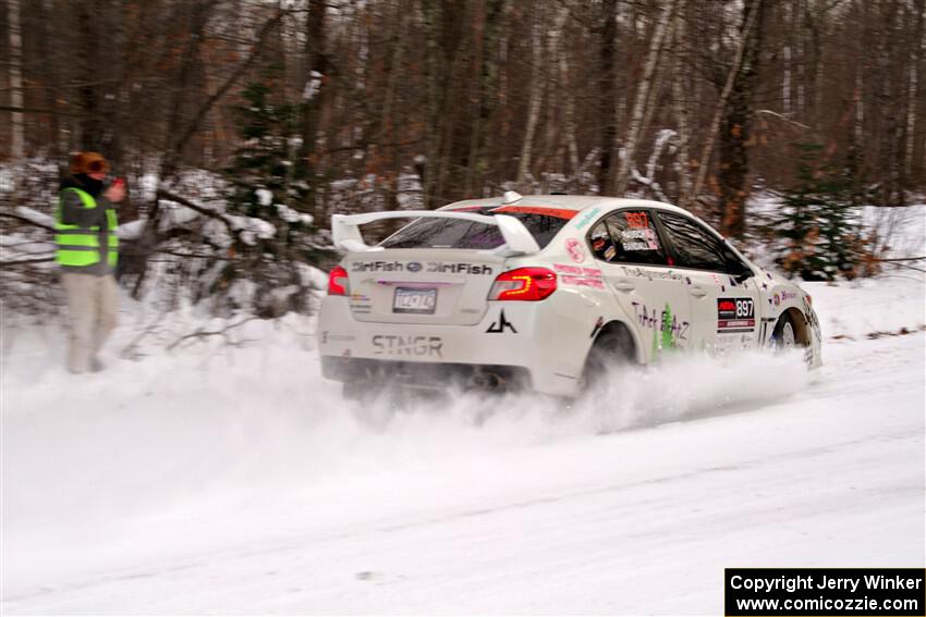 Jamey Randall / Andrew Rausch Subaru WRX on SS1, Nemadji Trail East I.