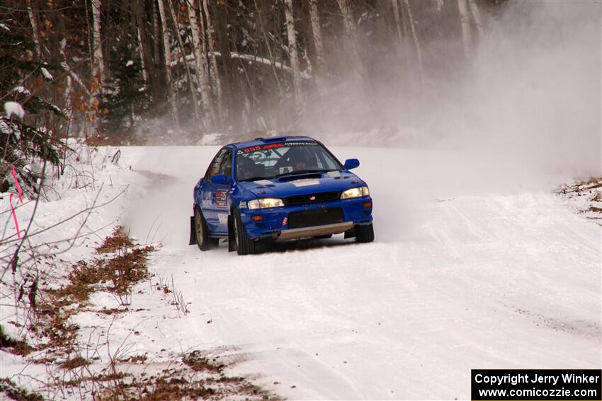 Connor Himes / Elliot Prusi Subaru Impreza on SS1, Nemadji Trail East I.