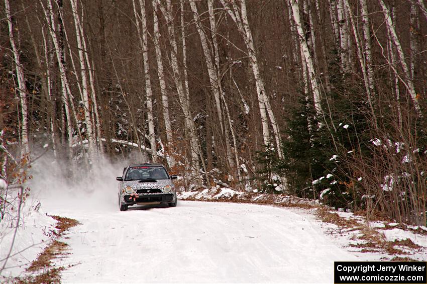 Peter Farrow / Jackson Sedivy Subaru WRX on SS1, Nemadji Trail East I.