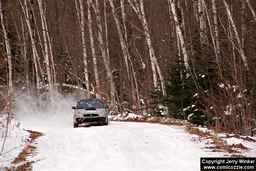 Peter Farrow / Jackson Sedivy Subaru WRX on SS1, Nemadji Trail East I.