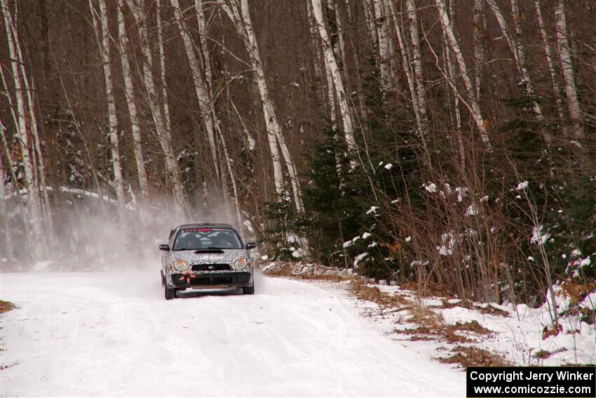 Peter Farrow / Jackson Sedivy Subaru WRX on SS1, Nemadji Trail East I.