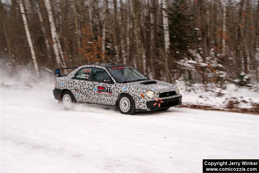 Peter Farrow / Jackson Sedivy Subaru WRX on SS1, Nemadji Trail East I.