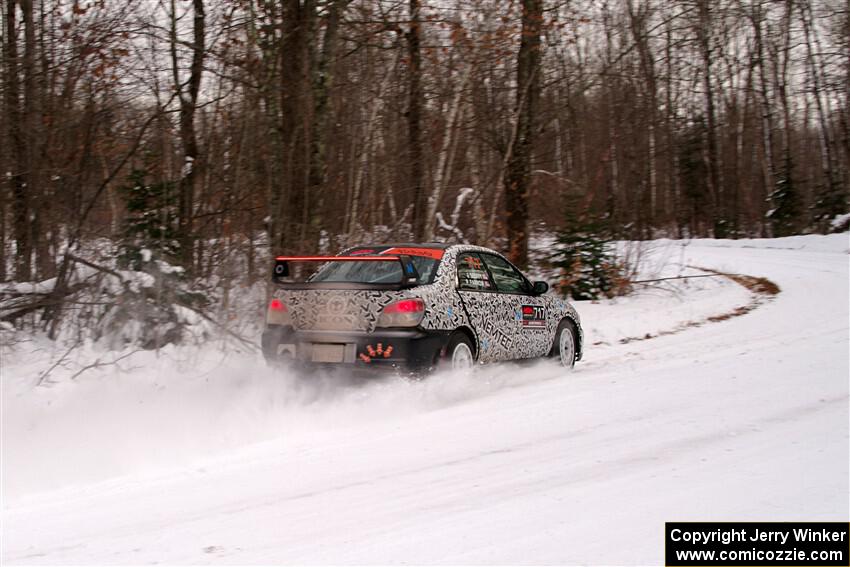 Peter Farrow / Jackson Sedivy Subaru WRX on SS1, Nemadji Trail East I.