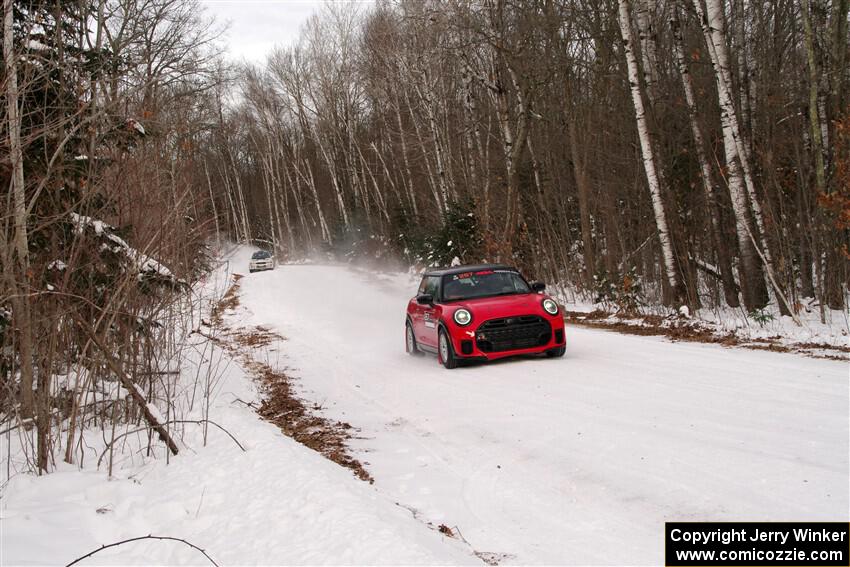 Cristian Perocarpi / David Quillen MINI Cooper JCW and Tyler Matalas / Jake Robinson Subaru Impreza on SS1, Nemadji Trail East I