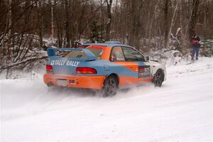 Tyler Matalas / Jake Robinson Subaru Impreza LX on SS1, Nemadji Trail East I.
