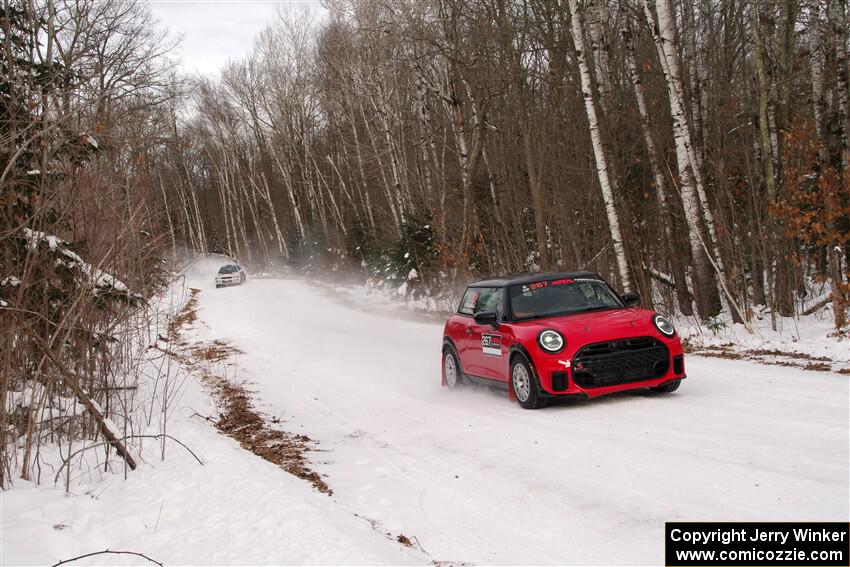 Cristian Perocarpi / David Quillen MINI Cooper JCW and Tyler Matalas / Jake Robinson Subaru Impreza on SS1, Nemadji Trail East I