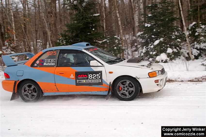 Tyler Matalas / Jake Robinson Subaru Impreza LX on SS1, Nemadji Trail East I.