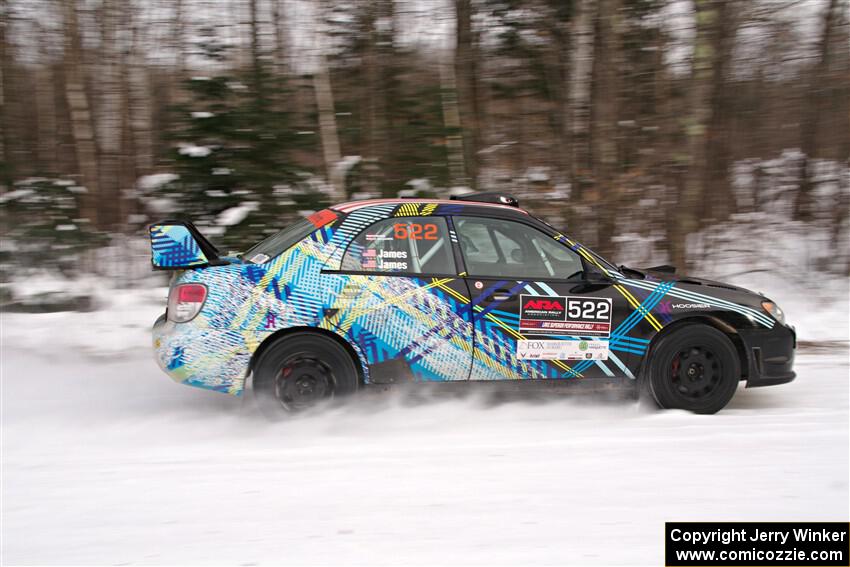 Matt James / Jackie James Subaru Impreza on SS1, Nemadji Trail East I.