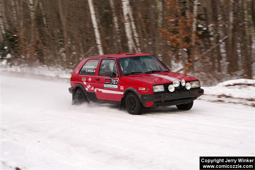 Nino Ortega / Peyton Goldenstein VW GTI on SS1, Nemadji Trail East I.