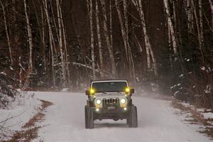 A Jeep Wrangler sweeps SS1, Nemadji Trail East I.