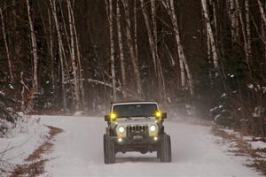 A Jeep Wrangler sweeps SS1, Nemadji Trail East I.