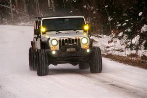 A Jeep Wrangler sweeps SS1, Nemadji Trail East I.