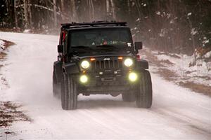 A Jeep Wrangler sweeps SS1, Nemadji Trail East I.
