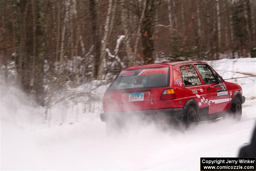 Nino Ortega / Peyton Goldenstein VW GTI on SS1, Nemadji Trail East I.