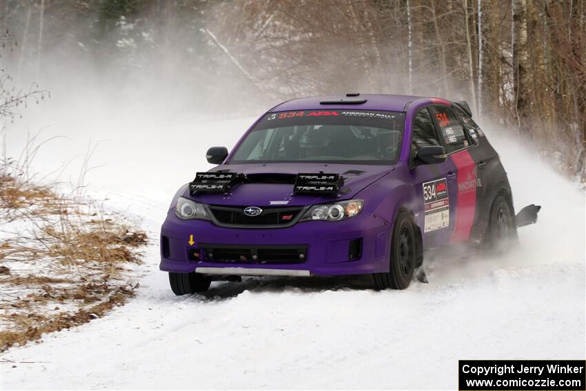 Silas Himes / Guinevere Himes Subaru WRX STi on SS2, Nemadji Trail West I.