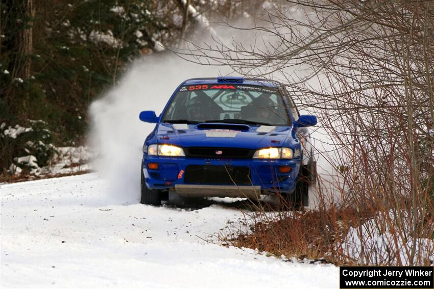 Connor Himes / Elliot Prusi Subaru Impreza on SS2, Nemadji Trail West I.