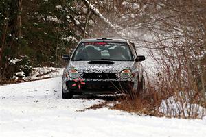 Peter Farrow / Jackson Sedivy Subaru WRX on SS2, Nemadji Trail West I.