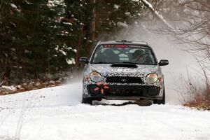 Peter Farrow / Jackson Sedivy Subaru WRX on SS2, Nemadji Trail West I.