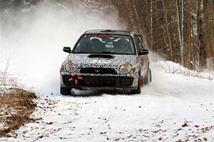 Peter Farrow / Jackson Sedivy Subaru WRX on SS2, Nemadji Trail West I.