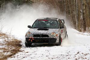 Peter Farrow / Jackson Sedivy Subaru WRX on SS2, Nemadji Trail West I.