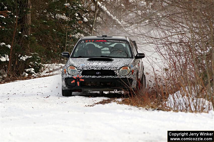Peter Farrow / Jackson Sedivy Subaru WRX on SS2, Nemadji Trail West I.